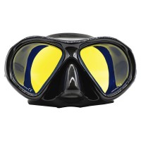 Маска для плавання Marlin SUPERBA TITAN/BLACK + YELLOW LENS для плавання, підводного полювання, дайвінгу, снорклінгу