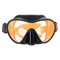 Маска Marlin FRAMELESS DUO BLACK + ORANGE LENS для плавання