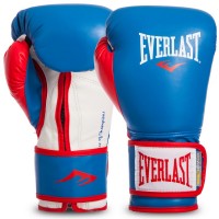 Перчатки боксерські EVERLAST POWERLOCK P00000728 16 унцій синій-червоний-білий