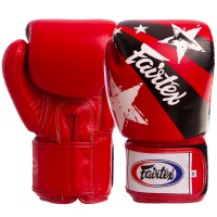 Рукавички боксерські шкіряні FAIRTEX BGV1N NATION PRINT 10-14 унцій кольору в асортименті